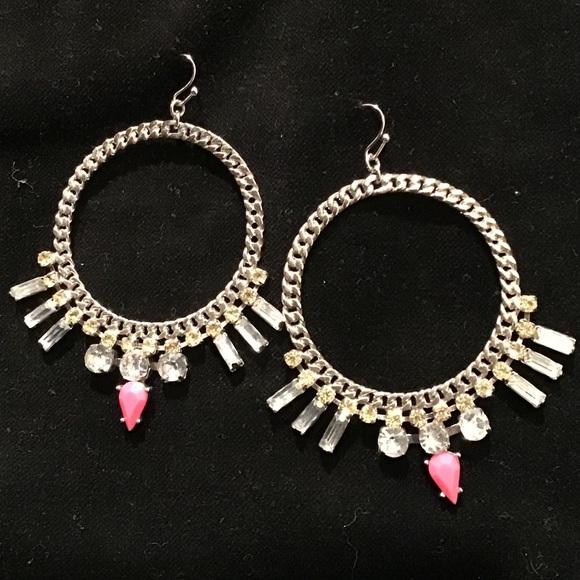 Jewelry - 🔴JEWELED HOOP EARRINGS🔴🔴